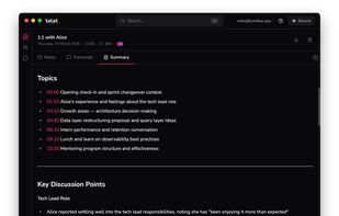 on-device automatically generated meeting summaries