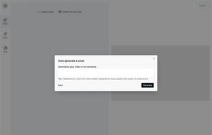 Use AI to generate scripts