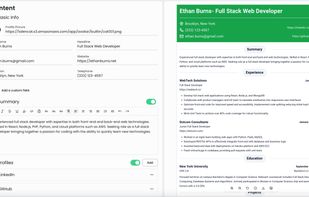 Use talencat to build resume