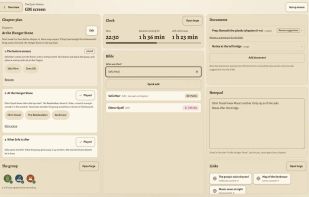 GM screen on a tablet: session plan, bible search, group