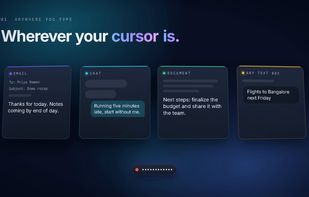 Your words are typed wherever your cursor is: email, chat, documents, any text box.