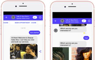 An chatbot assisting a user to check available services in spa/salon, their prices and also book appointment. This helps reduce phone call and double booking while freeing the spa/salon to focus on its core services. The Spa/Salon can send out reminders to individual users when they feel the users need to change their current style thus helping to increase repeat business and cross-selling other services.