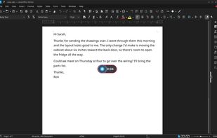 Hold F8, talk, let go: your words are typed where your cursor is