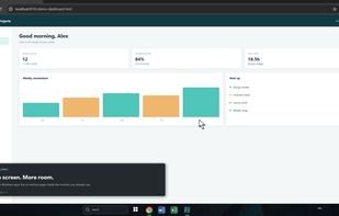 Tallspace workspace switching on a real Windows desktop.