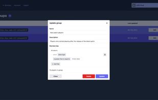 Creating a player group (segmenting player base using various properties)
