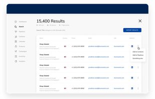 Tapdesk lead search results