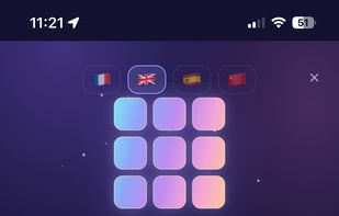 choose your language, your name and enter