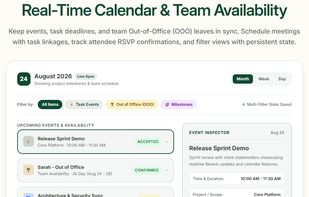 Project and Team Calendar