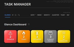 Glance dashboard: see what needs attention and plan your day at a glance.