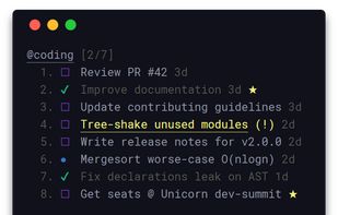 Taskbook screenshot 1