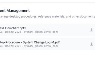 Desktop procedure documentation management