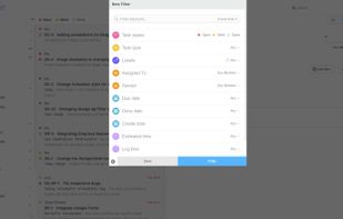 Filters in TaskMail