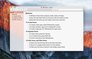 TaskPaper screenshot 1
