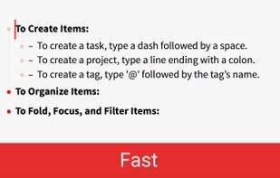 TaskPaper screenshot 2