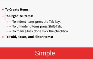 TaskPaper screenshot 1