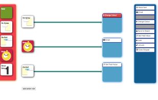 Drag and drop business logic designer.