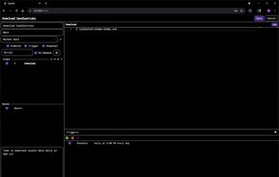Edit tasks by defining steps and adding triggers.