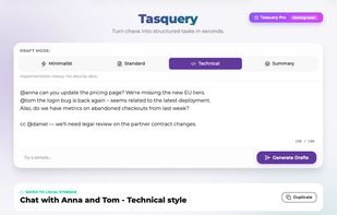 Tasquery screenshot 1