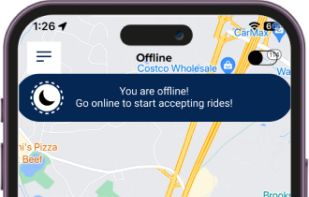 Taxi Booking App Interface