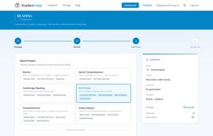 Reading Comprehension Composer - presets