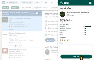 Save jobs from job boards