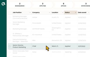Manage job applications