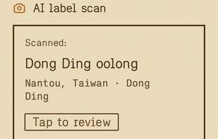 AI label scanner instantly identifies teas and adds them to your collection
