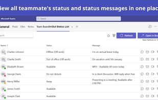 Your Microsoft Teams app to get automatic updates on your team’s real-time availability within the dashboard