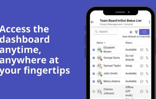 View you team's real-time availability with automatically refreshing dashboard available on Microsoft Teams mobile app