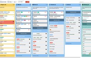 main roles dashboard, drag and drop to assign and group into sub-teams