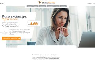 TeamDrive Landingpage. New make-up, look and presentation.