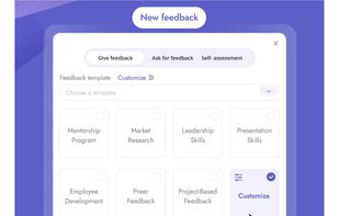 Choose feedback templates from Teamflect's library or create your own.