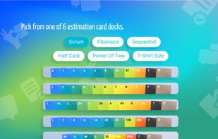 Pick from one of 6 estimation card decks.
