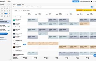Teamsly employee scheduling organizes shifts by employee, role and availability while flagging conflicts, overtime and open shifts.