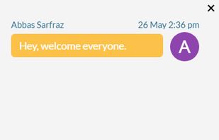 Live Text Chat within the video conferencing call.