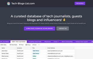 Tech-Blogs-List.com screenshot 1