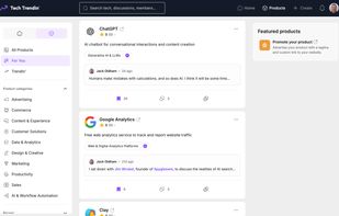 Tech Trendin' products page 