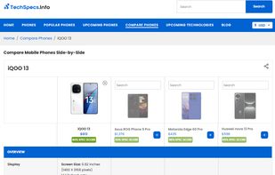 mobile phone specification comparison
