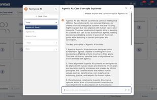 With the AI chatbot available at every step, employees save hours each week.
It reduces writing workload, accelerates tasks, and supports remote and hybrid teams with always-
available intelligence. They need intelligent support—
something that can summarize files, draft documents, answer questions, and accelerate everyday tasks.
The Techyons AI Chatbot is built exactly for this purpose.