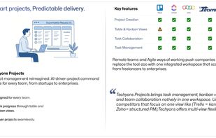 A simplified and powerful yet intelligent platform that handles everything from team collaboration to milestone tracking, powered by AI to manage projects smoother, faster, and more predictable. By automating workflows and optimizing delivery timelines, we boost productivity and quality while reducing costs and lead times.