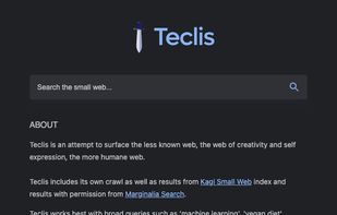 Teclis search page