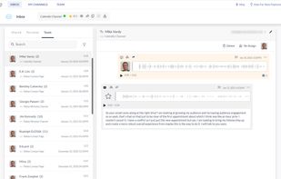 Receive voice messages to listen or read transcribed in our team inbox. Reply in your own voice and continue the conversation, adding text, images or links too if helpful