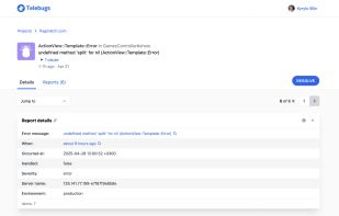 Error report details (general info)