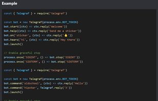 Telegraf.js screenshot 1