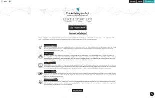 Main page of the bot 