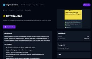 Telegram Chatbots -
Demo