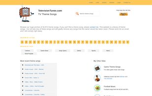 TelevisionTunes.com screenshot 1