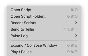 Tellie Menu