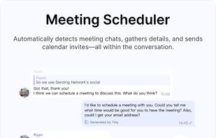 Automatically detects meeting chats, gathers details, and sends calendar invites—all within the conversation.