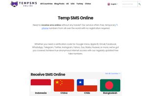 Temp SMS Online screenshot 1